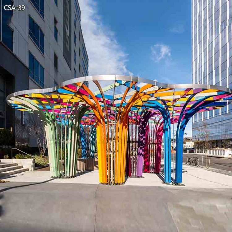 Colorful Modern Landscape Sculpture Spectral Grove CSA-39