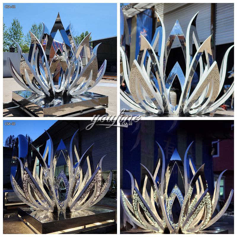 metal lotus sculpture1