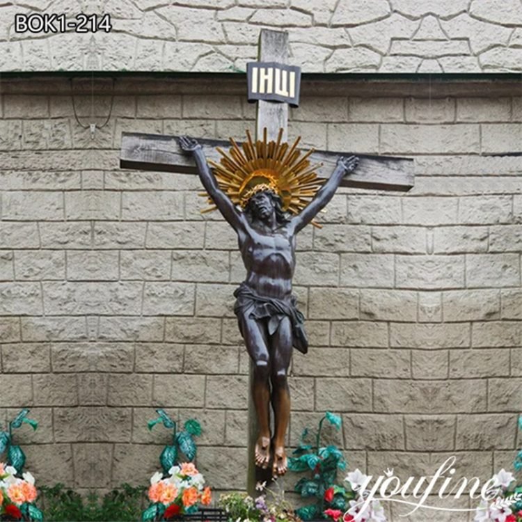 Life Size Bronze Religious Crucifixion Statue for Sale BOK1-214