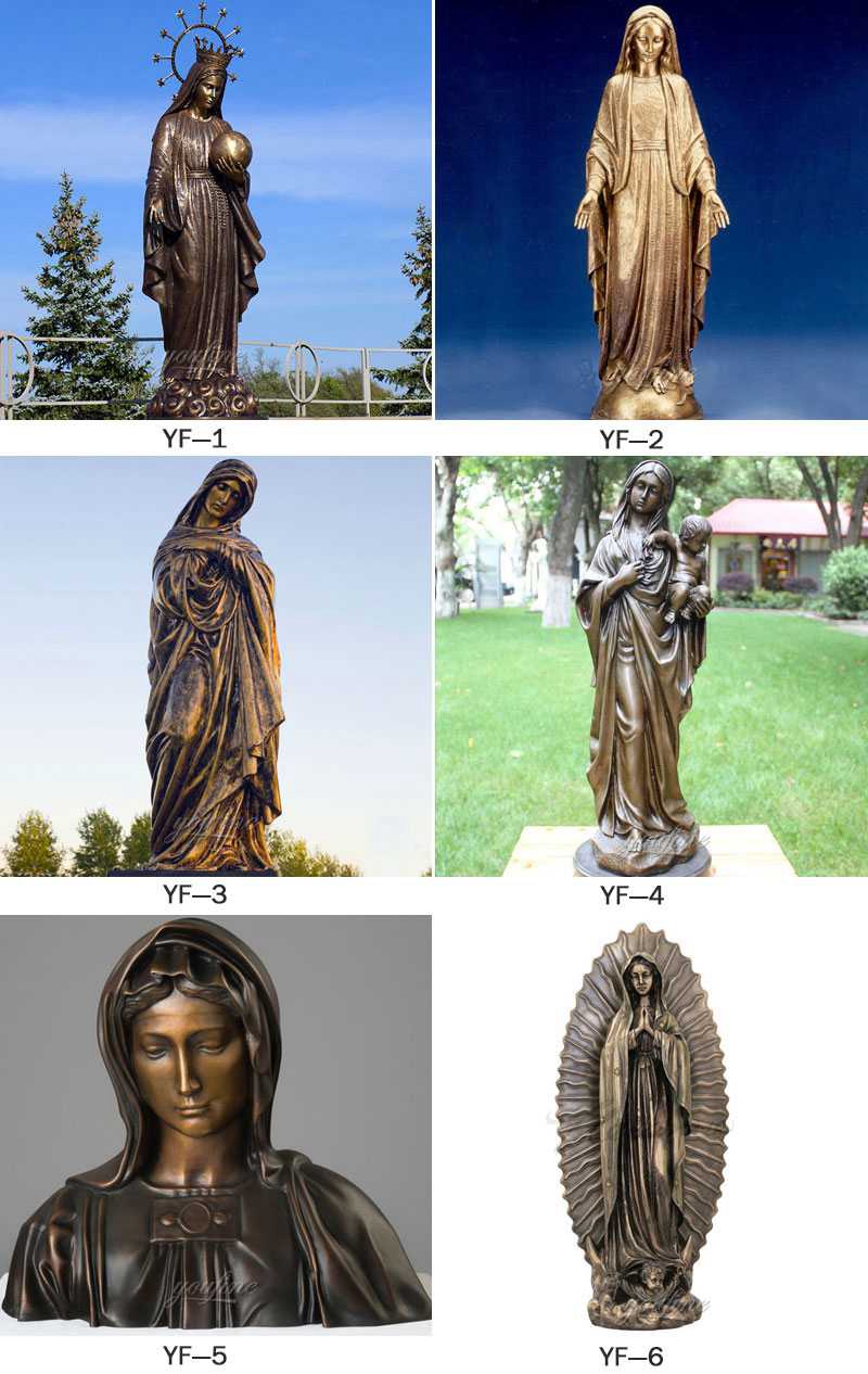 bronze Virgin Mary statue (3)