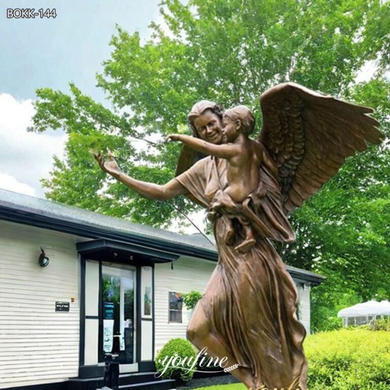bronze angel figurine garden