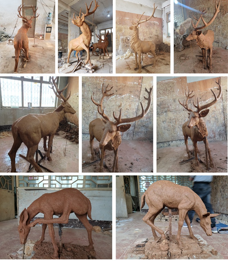 bronze deer statue for sale (2)