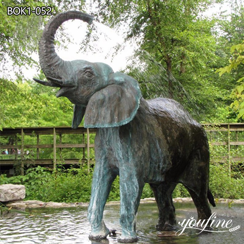 Bronze Elephant Water Fountain for Garden BOK1-052