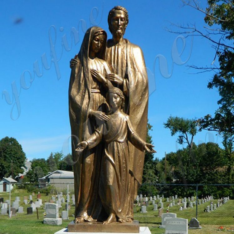 Outdoor Bronze Holy Family Statue for Garden BOKK-605