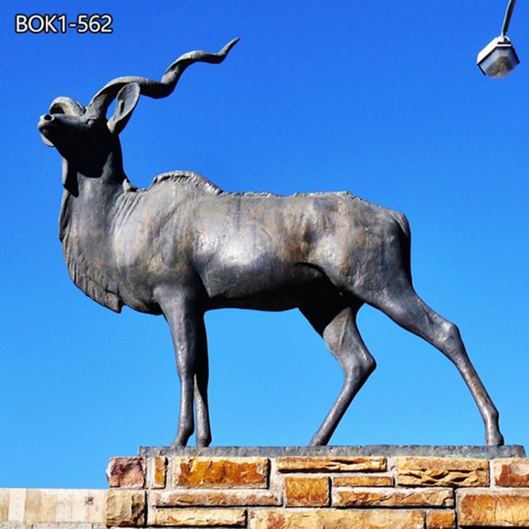 Hungarian Racka Bronze Kudu Sculpture for Outsides BOK1-562