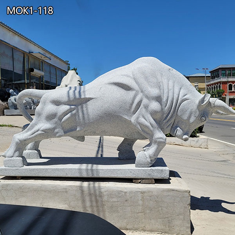 Life Size Marble Bull Statue for Outdoor MOK1-118