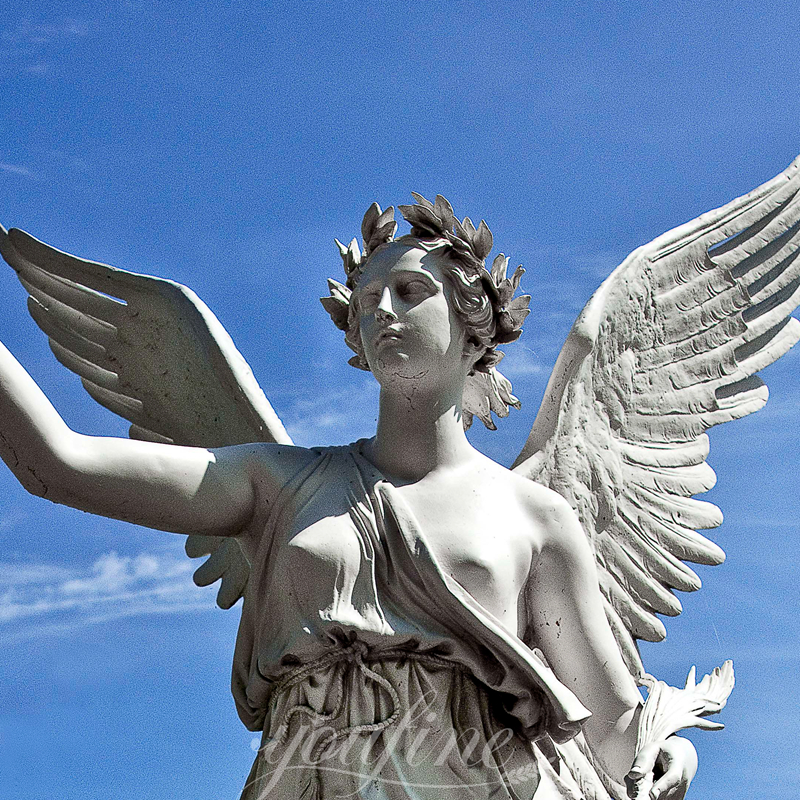Classic Winged Goddess of Victory Marble Sculpture