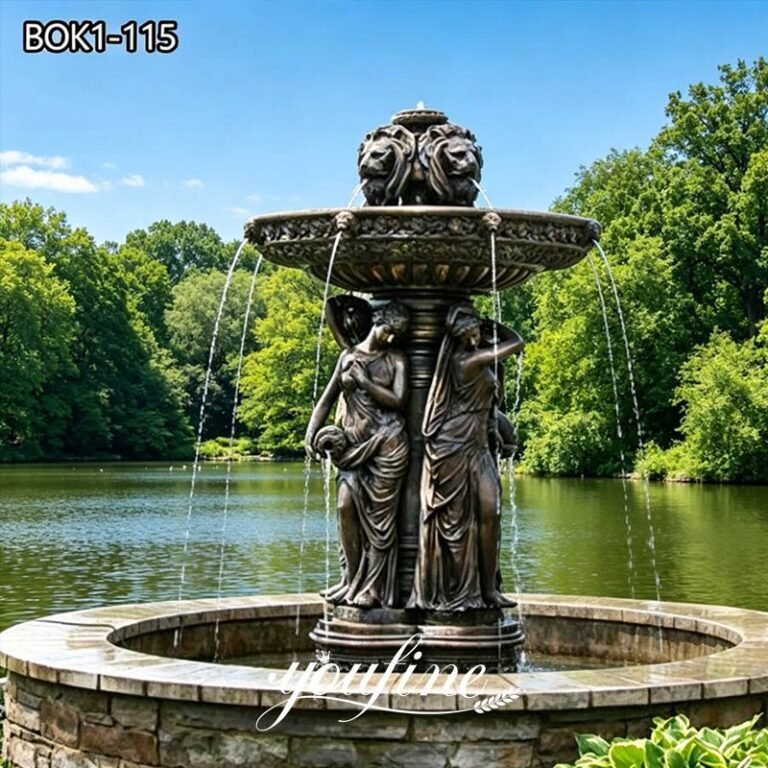 bronze garden fountain outdoor