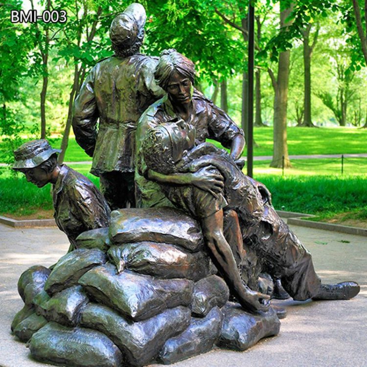 Outdoor Bronze Soldier Figurines Statue Memorial
