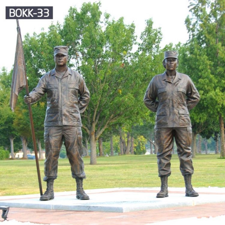 Outdoor Custom Bronze Soldier Statue for Sale