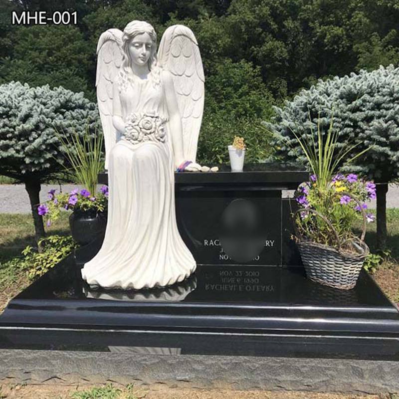White Marble Beautiful Angel Headstones for Sale