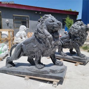 black lion statues (4)