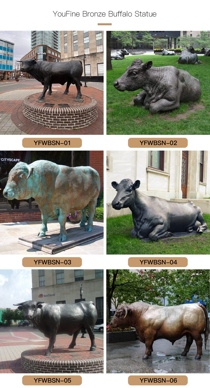 bronze bison statue for sale (1)