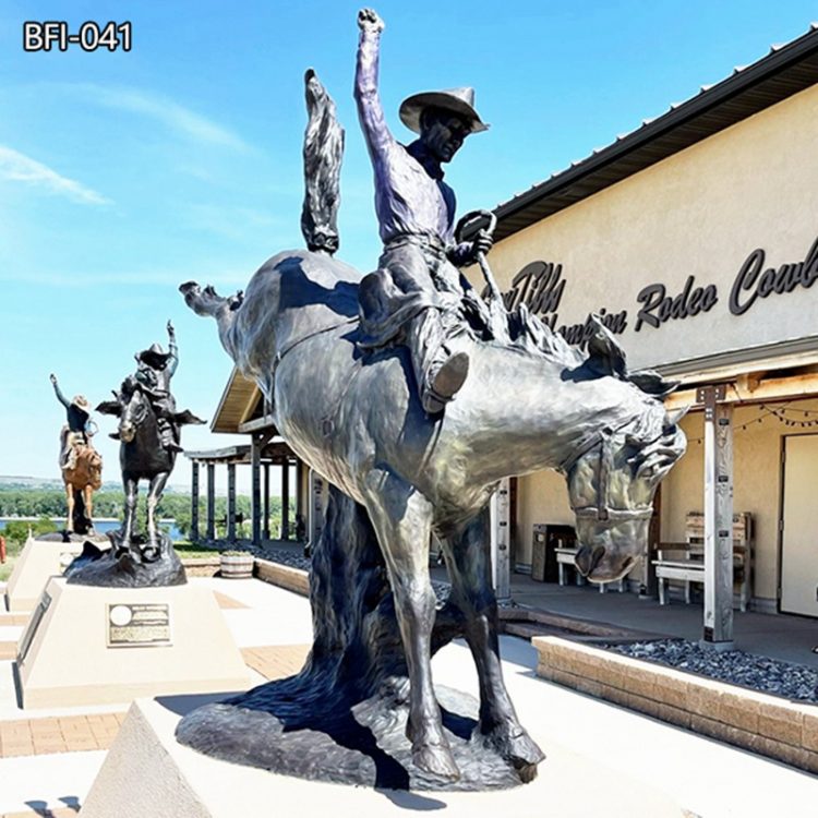 Famous Bronze Remington Cowboy Statue Replica for Sale