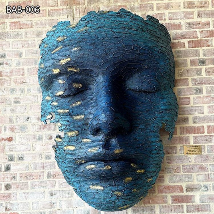 Custom Modern Wall Art Bronze Face Sculpture for Sale