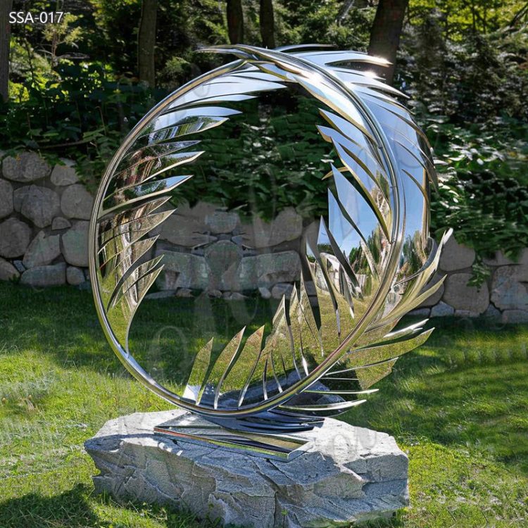 Outdoor Stainless Steel Feather Art Sculpture for Sale