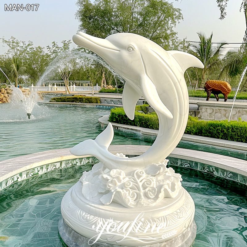 marble dolphin statue (2)