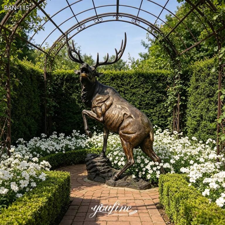 hot-selling bronze elk statue for garden