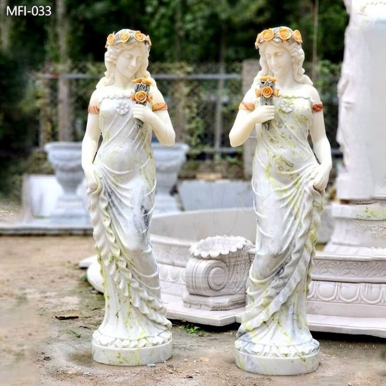 color block marble Lady Statue