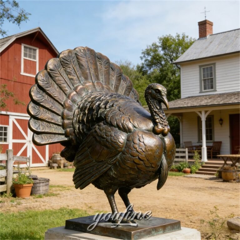 bronze turkey statue3