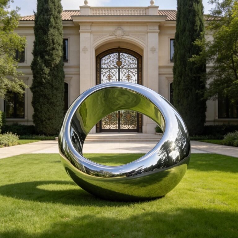 satinless steel statue11