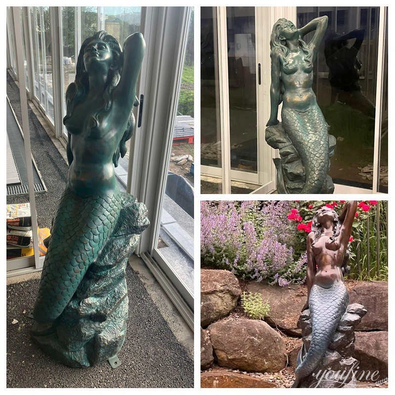 bronze mermaid from different feedbacks