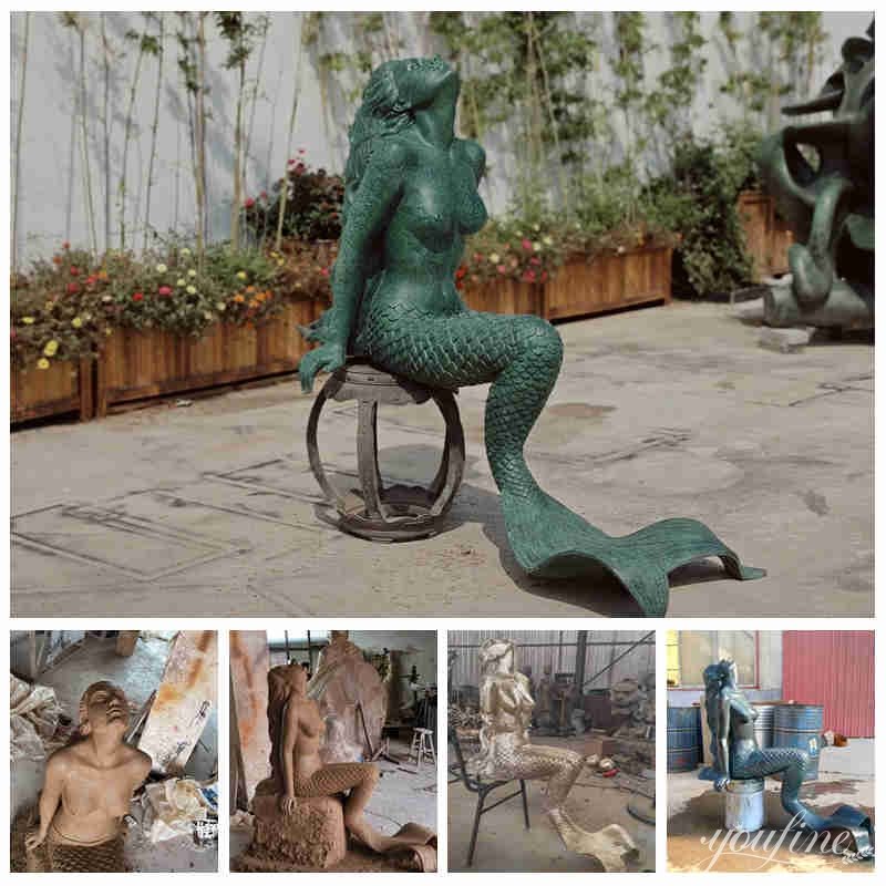 mermaid sculpture from clay model to finshed design